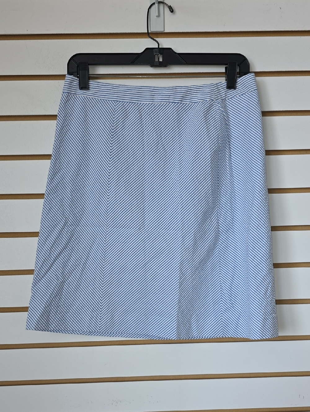 Brooks Brothers Light Blue and White Striped Skirt